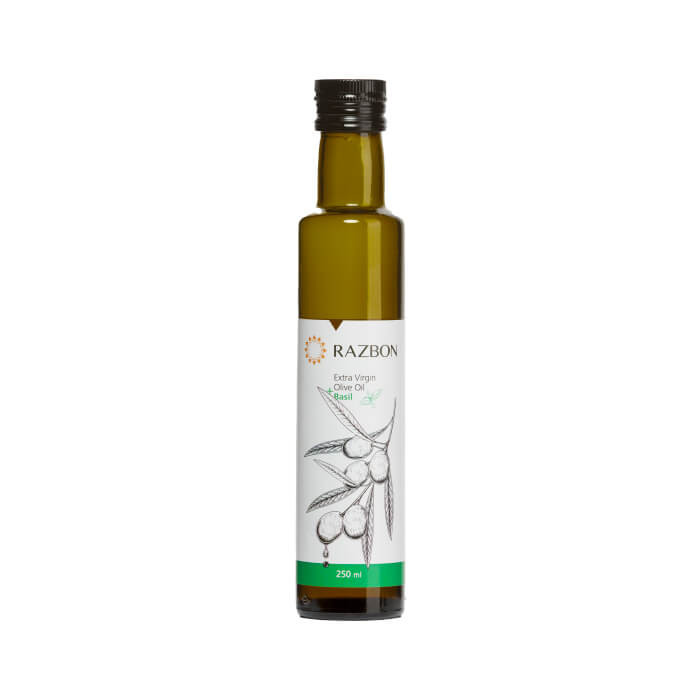 روغن زیتون فرابکر با طعم ریحان رزبن ۱۰۰٪ طبیعی ۲۵۰ میلی لیتر