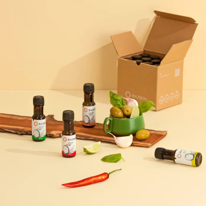 پک روغن زیتون طعمدار ۱۲ تایی کرونایکی رزبن