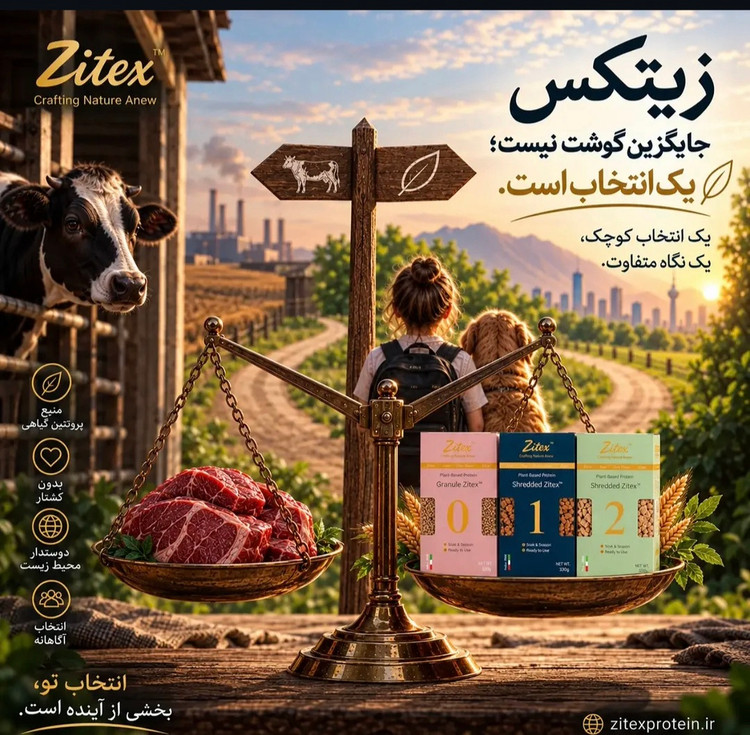 فرآورده پروتئین گیاهی بر مبنای گندم و نخود، زیتکس کاراملی ۳۳۰ گرمی