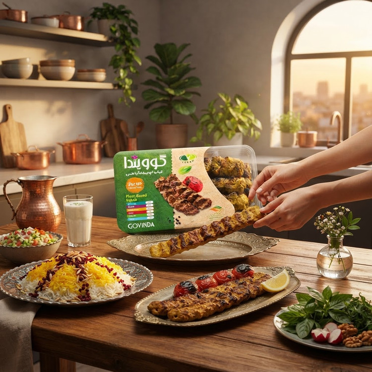 کوبیده گیاهی ۷ سیخ ۳۰۰ گرمی گوویندا