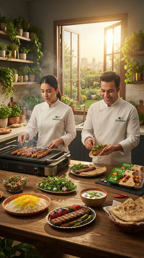 کوبیده گیاهی ۷ سیخ ۳۰۰ گرمی گوویندا